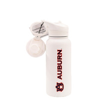 white AU Auburn water bottle